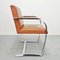 Vintage Cognaq Leather Armchair with Armrests from Knoll Inc. / Knoll International, 1980s, Image 5