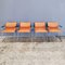 Jano Chairs in Cognac Leather with Wooden Armrests by Kazuhide Takahama for Studio Simon, 1970s, Set of 4, Image 5