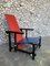 Butaca vintage en rojo y azul de Gerrit Thomas Rietveld, años 70, Imagen 1