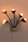 Vintage Wandlampe mit 5 Leuchten aus Messing & Metall, Dänemark, 1960er 6