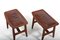 Danish Stools in Teak and Patinated Leather, 1960s, Set of 2, Image 10