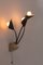 Vintage Wall Lamp with 3 Lights in Brass & Metal, Denmark, 1960s 2