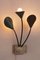 Vintage Wandlampe mit 3 Leuchten aus Messing & Metall, Dänemark, 1960er 10