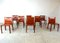 Red Leather Dining Chairs by Mario Bellini for Cassina, Italy, 1970s, Set of 8, Image 6