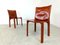 Red Leather Dining Chairs by Mario Bellini for Cassina, Italy, 1970s, Set of 8, Image 7