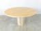 Italian Round Travertine Dining Table, 1970s 6