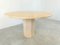 Italian Round Travertine Dining Table, 1970s 1