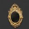 Large French Oval Wall Mirror in Carved Giltwood Frame, 1880, Image 1