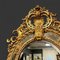 Large French Oval Wall Mirror in Carved Giltwood Frame, 1880, Image 3