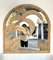 Espejo italiano con palmera de ratán de Vivai Del Sud, años 70, Imagen 1