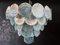 Space Age Murano Chandelier with 57 Blue Albaster Iridescent Glasses, 1990s 2