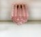 Pink Murano Glass Chandelier with 32 Petal Drops, 1990s 11