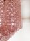 Murano Deckenlampe mit 32 rosa Glastropfen, 1990er 15