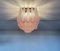 Lampada da soffitto con 32 petali in vetro rosa di Murano, anni '90, Immagine 8