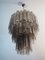 Großer Dreistufiger Venini Murano Glasröhren Kronleuchter mit 48 Rauchgläsern, 1990er 3