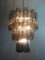 Lámpara de araña Venini grande de cristal de Murano de tres niveles con 48 vasos ahumados, años 90, Imagen 4