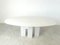 Vintage White Marble Oval Dining Table, 1970s 9