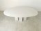 Vintage White Marble Oval Dining Table, 1970s, Image 1