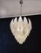 Vintage Italian Murano Chandelier with Frosted Carved Glass Leaves, 1990s, Image 2