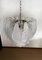 Vintage Italian Murano Chandelier with Frosted Carved Glass Leaves, 1990s 12