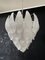 Vintage Italian Murano Chandelier with Frosted Carved Glass Leaves, 1990s, Image 4
