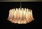 Large Murano Glass Chandelier with 101 Pink Lattimo Glass Petals, 1990s 4