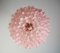 Large Murano Glass Chandelier with 101 Pink Lattimo Glass Petals, 1990s 14