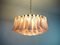 Large Murano Glass Chandelier with 101 Pink Lattimo Glass Petals, 1990s 5