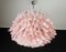 Large Murano Glass Chandelier with 101 Pink Lattimo Glass Petals, 1990s 3