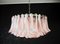 Large Murano Glass Chandelier with 101 Pink Lattimo Glass Petals, 1990s 8