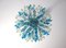 Murano Glass Triedri Chandelier with 92 Transparent and Blue Prisms, 1990s 11