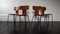 Model 3103 Teak Hammer Chairs by Arne Jacobsen for Fritz Hansen, 1963, Set of 4 8