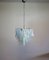 Lámpara de araña italiana vintage de Murano con 41 Rondini de vidrio opalino de Mazzega, años 90, Imagen 12