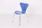 Chaises 3107 Bleues par Arne Jacobsen pour Fritz Hansen, 1994, Set de 6 10