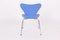 Chaises 3107 Bleues par Arne Jacobsen pour Fritz Hansen, 1994, Set de 6 8