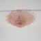 Lámpara de techo Art de vidrio en color rosa de Murano, años 90, Imagen 9