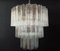 Large Three-Tier Murano Glass Tube Chandelier with 52 Glasses, 1990s 3