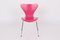 3107 Pink Chairs by Arne Jacobsen for Fritz Hansen, 1995, Set of 4 11