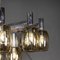 Vintage Italian Chrome and Smoked Glass Chandelier, 1970, Image 7