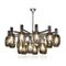 Vintage Italian Chrome and Smoked Glass Chandelier, 1970 1