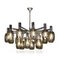 Vintage Italian Chrome and Smoked Glass Chandelier, 1970, Image 1