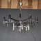 Vintage Italian Chrome and Smoked Glass Chandelier, 1970, Image 12