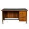 Vintage Italian Art Deco Brass and Mahogany Desk, 1930 1