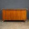 Vintage Italian Art Deco Brass and Mahogany Desk, 1930 33