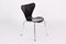 Chaises 3107 Noires par Arne Jacobsen pour Fritz Hansen, 1950s, Set de 4 10