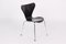 Sedie nr. 3107 nere di Arne Jacobsen per Fritz Hansen, anni '50, set di 4, Immagine 10