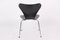 Chaises 3107 Noires par Arne Jacobsen pour Fritz Hansen, 1950s, Set de 4 8