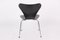 Sillas 3107 en negro de Arne Jacobsen para Fritz Hansen, años 50. Juego de 4, Imagen 8
