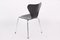 Chaises 3107 Noires par Arne Jacobsen pour Fritz Hansen, 1950s, Set de 4 7