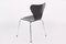 Sedie nr. 3107 nere di Arne Jacobsen per Fritz Hansen, anni '50, set di 4, Immagine 7